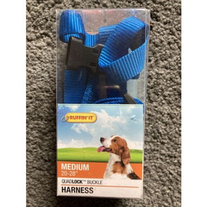 Westminster Ruffin It Quadlock Buckle Dog Harness Medium 20-28" Item# 41473 Blue